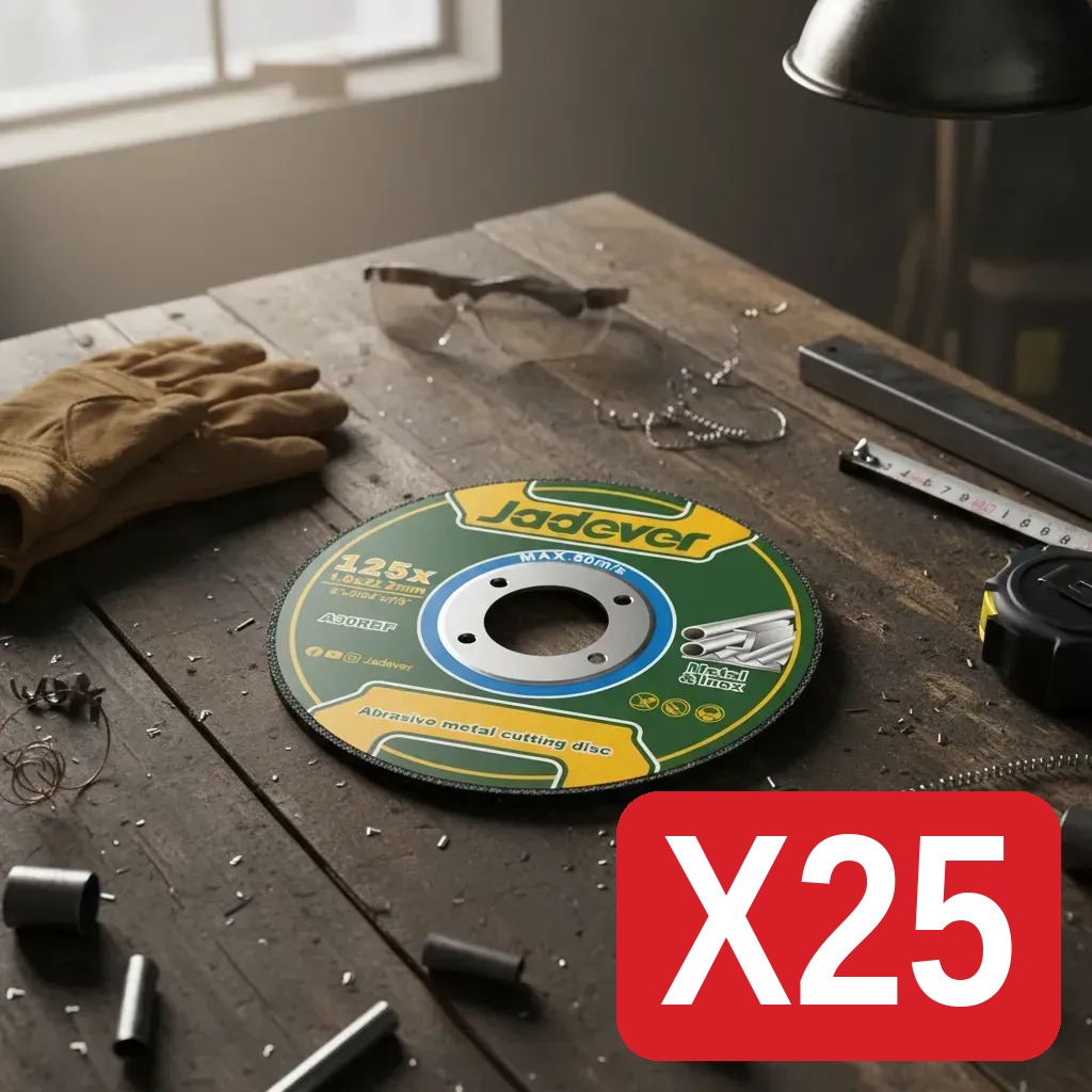 Disco de Corte Metal 125mm x 1mm Jadever Pack 25 Unidades — Jadever JDAC1351-X25