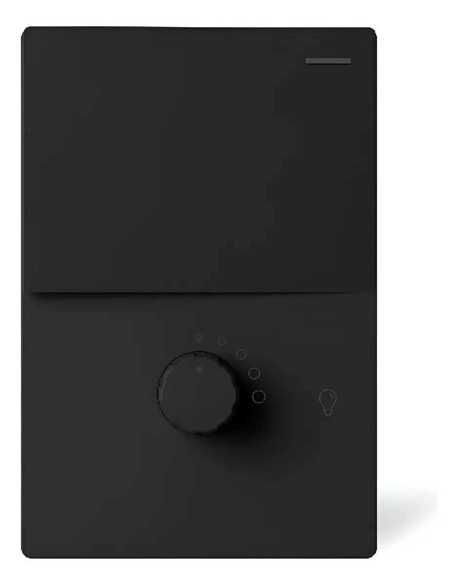 Tecla 1 Canal + Dimmer LED Monaco Macroled Negro 10A — Macroled M-1CN-1D-N